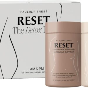 Reset Detox Duo – AM + PM Weight Loss Support Bundle | Supports Metabolism, Appetite Control, Digestion, & Overnight Detox | 90 Capsules | 30-Day Supply | Vegan, Gluten-Free, Cruelty-Free